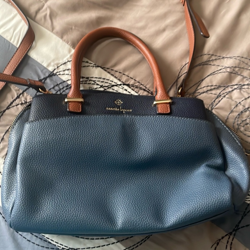 Nanette Lenore two tone women’s two tone blue purse